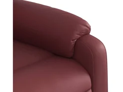 Poltrona* Poltrona reclinável couro artificial tinto SHL649433 Vermelho