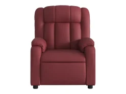Poltrona* Poltrona reclinável couro artificial tinto SHL649433 Vermelho
