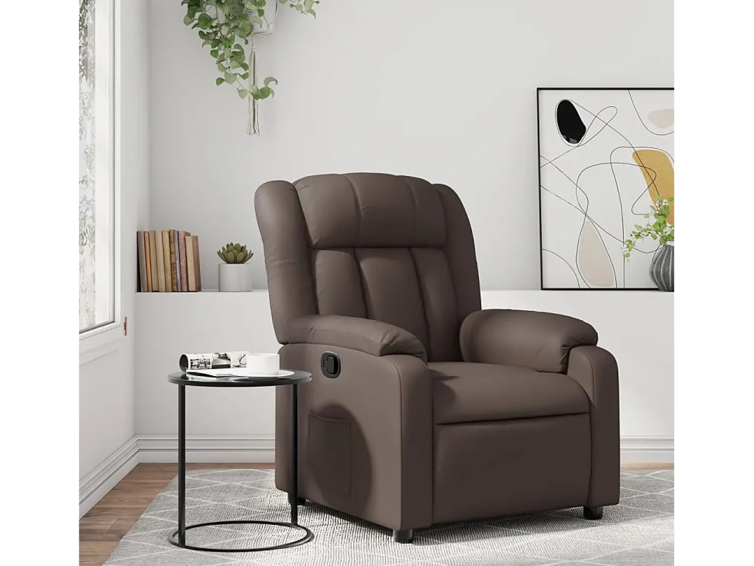 Poltrona reclinável couro artificial SHL752333^ Poltrona