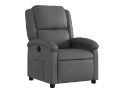 Poltrona* Poltrona reclinável couro artificial PT489116 Cinzento