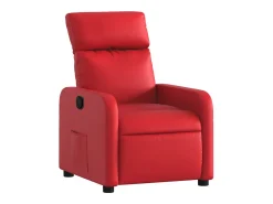 Poltrona| Poltrona reclinável couro artificial PT586220 Vermelho
