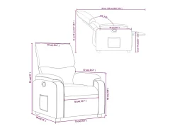 Poltrona|vidaxl Poltrona reclinável couro artificial Vermelho