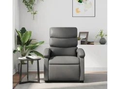 Poltrona| Poltrona reclinável couro artificial SHL517970 Cinzento