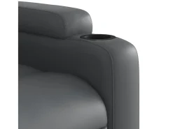Poltrona*vidaxl Poltrona reclinável couro artificial Cinzento