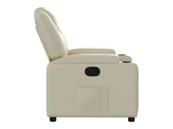 Poltrona* Poltrona reclinável couro artificial cor PT429557 Creme