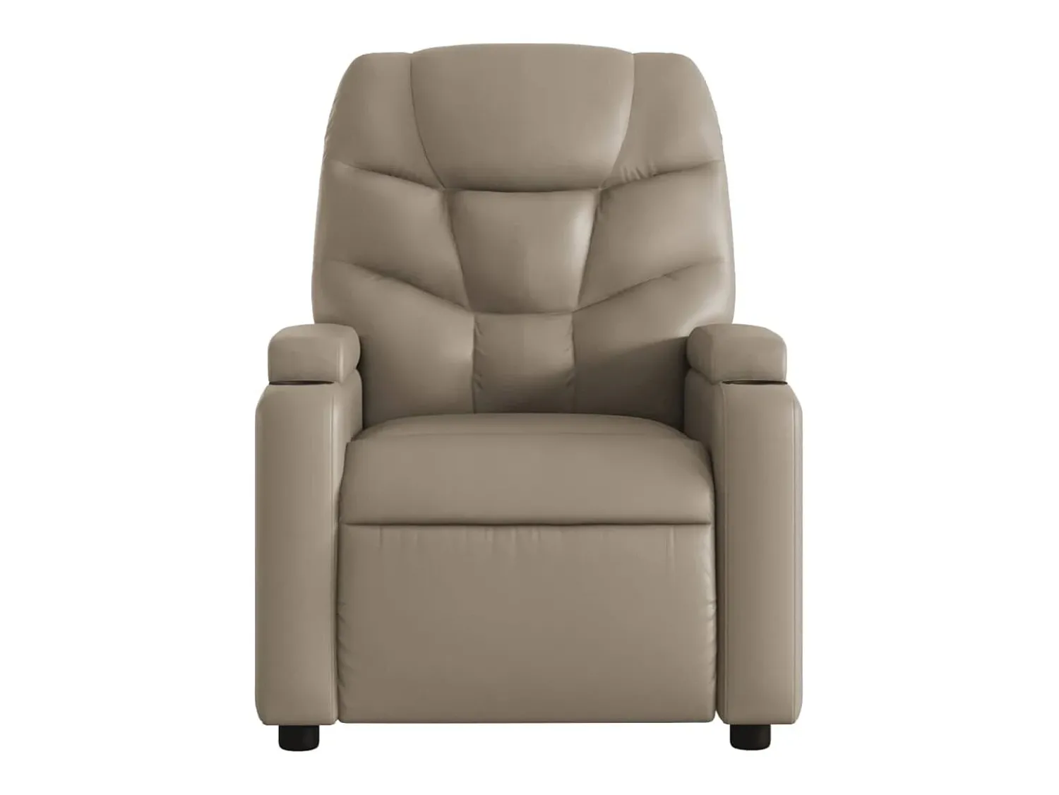 Poltrona* Poltrona reclinável couro artificial cor cappuccino SHL819428 Castanho