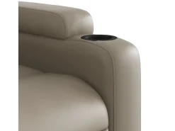 Poltrona* Poltrona reclinável couro artificial cor cappuccino SHL819428 Castanho