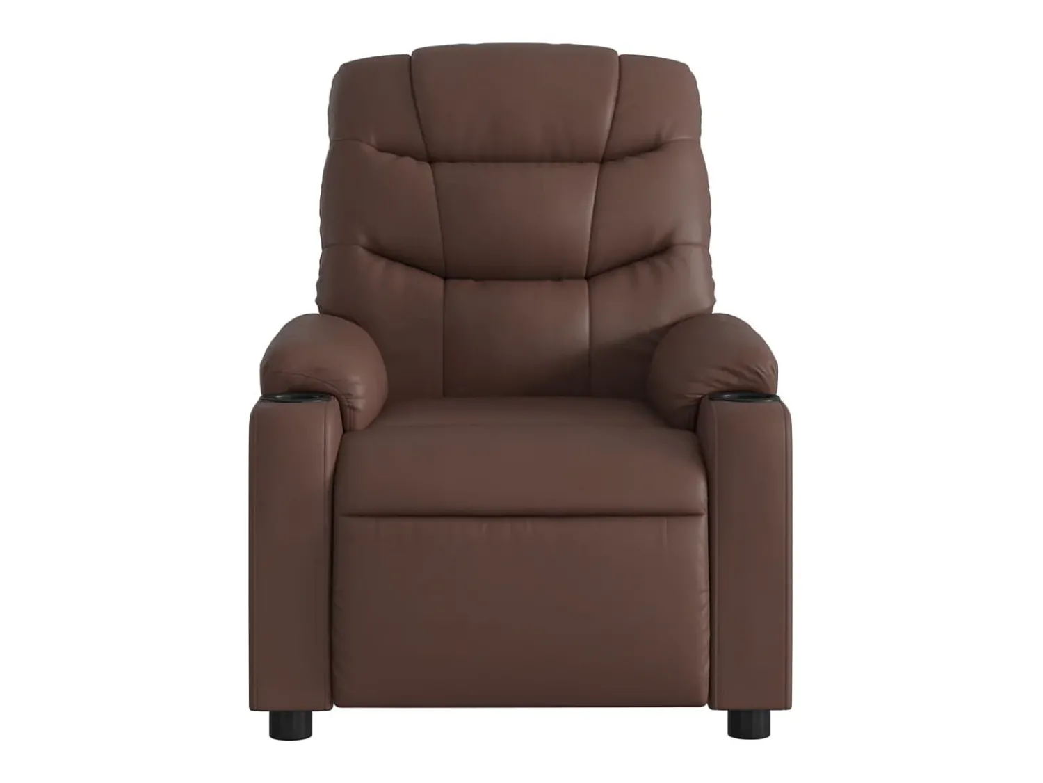 Poltrona|vidaxl Poltrona reclinável couro artificial Castanho