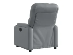 Sale Poltrona reclinável couro artificial PT398548 Cinzento