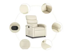 Poltrona reclinável couro artificial cor SHL715460^ Poltrona