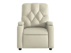 Clearance Poltrona reclinável couro artificial cor SHL146774 Creme