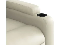 Clearance Poltrona reclinável couro artificial cor SHL146774 Creme