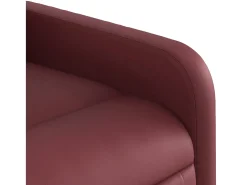 New Poltrona reclinável couro artificial tinto SHL400892 Vermelho