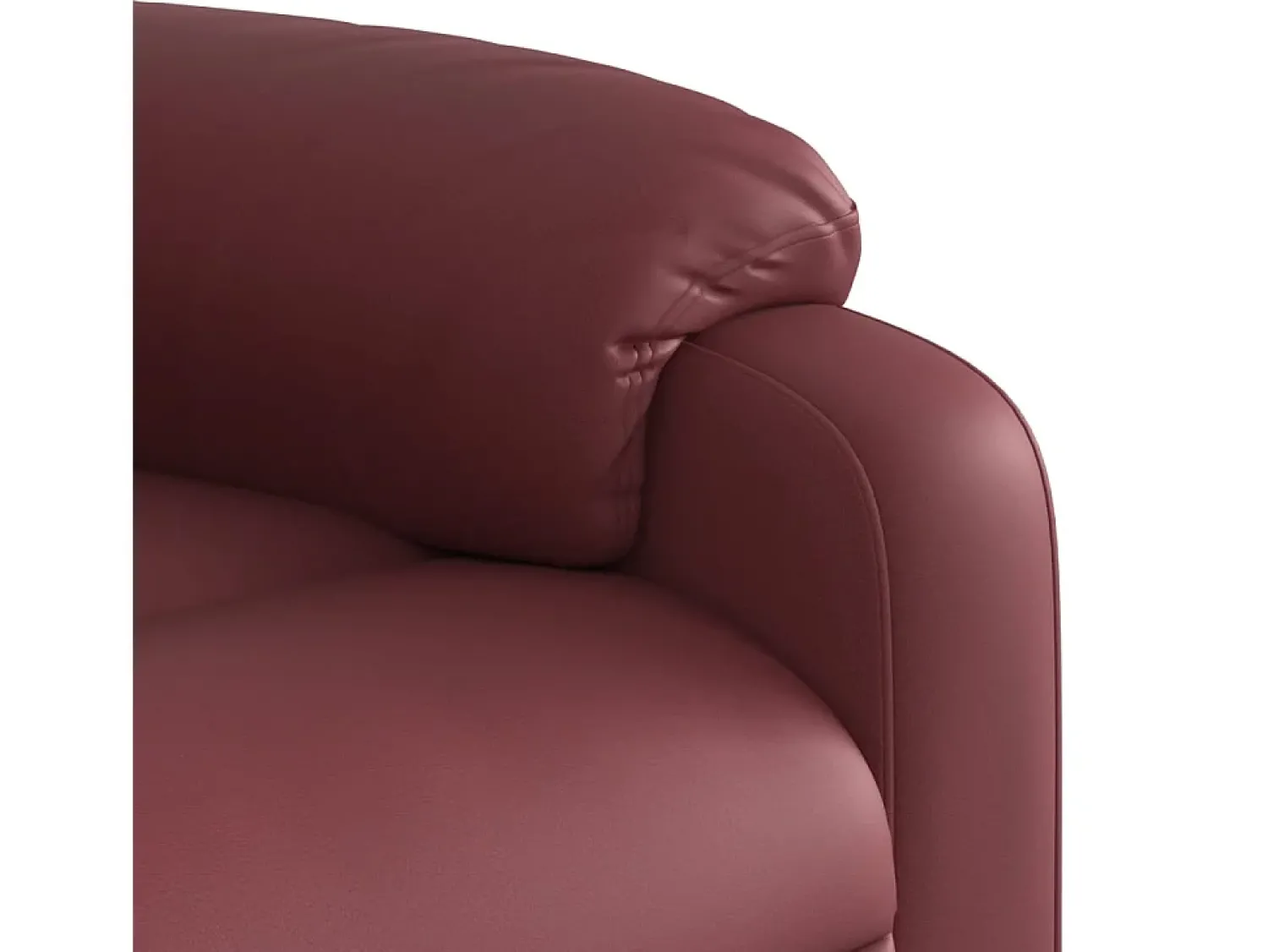 Poltrona reclinável couro artificial tinto SHL170471^ Poltrona