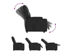 Poltrona*vidaxl Poltrona reclinável couro artificial Preto