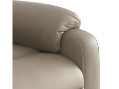 Poltrona reclinável couro artificial cor cappuccino SHL413445^ Poltrona