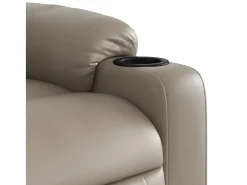 Poltrona* Poltrona reclinável couro artificial cor cappuccino SHL310346 Castanho