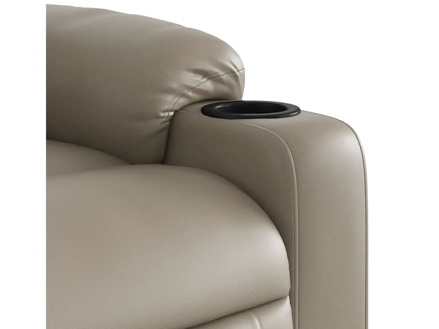 Poltrona* Poltrona reclinável couro artificial cor cappuccino SHL310346 Castanho
