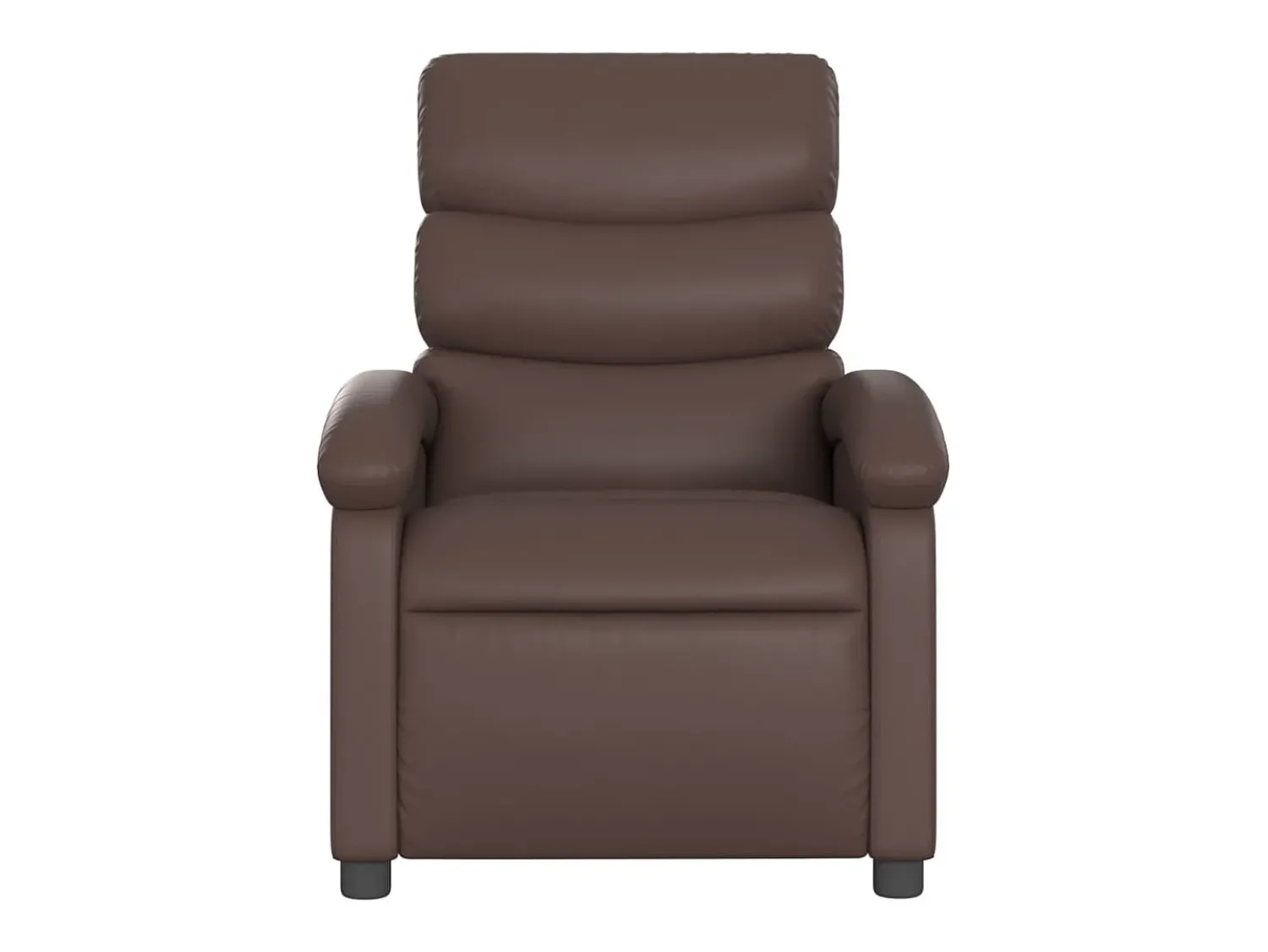 New Poltrona reclinável couro artificial PT675707 Castanho
