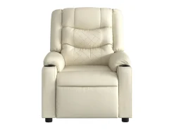 Poltrona* Poltrona reclinável couro artificial cor SHL34406 Creme