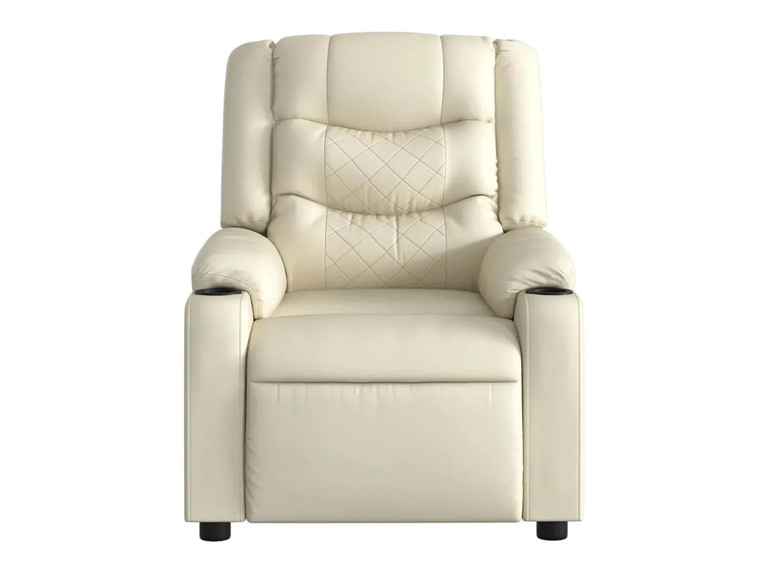 Poltrona* Poltrona reclinável couro artificial cor SHL34406 Creme