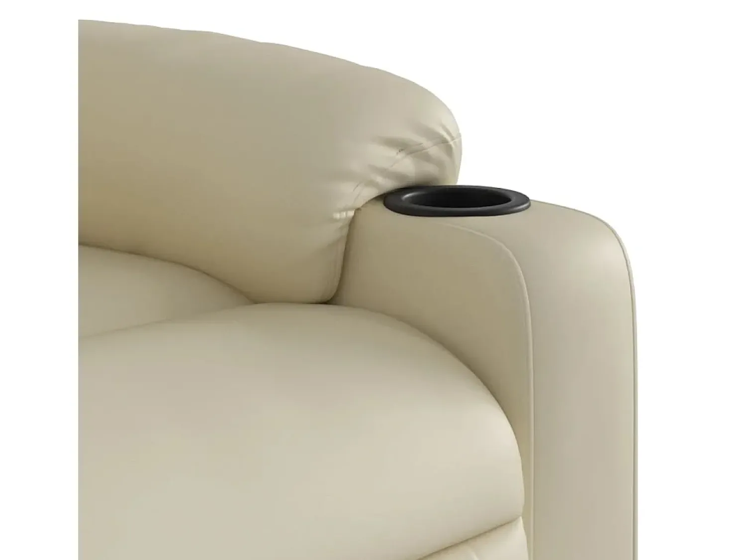 Poltrona* Poltrona reclinável couro artificial cor SHL34406 Creme