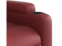 Poltrona| Poltrona reclinável couro artificial tinto SHL293660 Vermelho