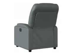 Clearance Poltrona reclinável couro artificial PT747345 Cinzento