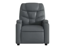 Clearance Poltrona reclinável couro artificial PT747345 Cinzento