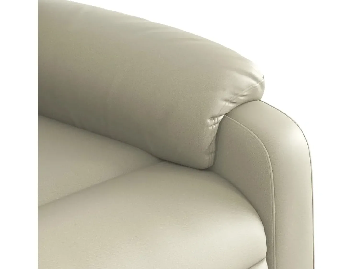Poltrona|vidaxl Poltrona reclinável couro artificial cor Creme