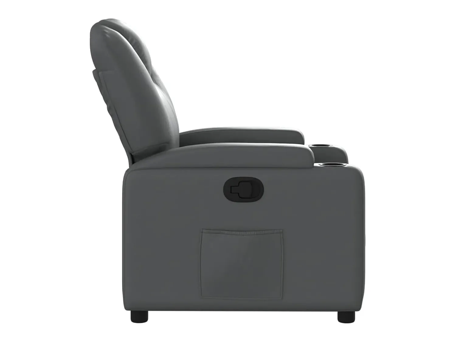 Poltrona* Poltrona reclinável couro artificial PT528033 Cinzento