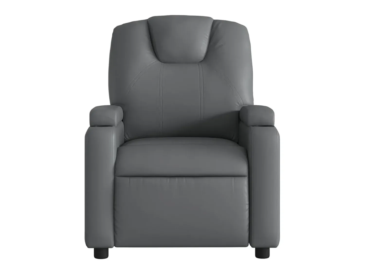 Poltrona* Poltrona reclinável couro artificial PT528033 Cinzento