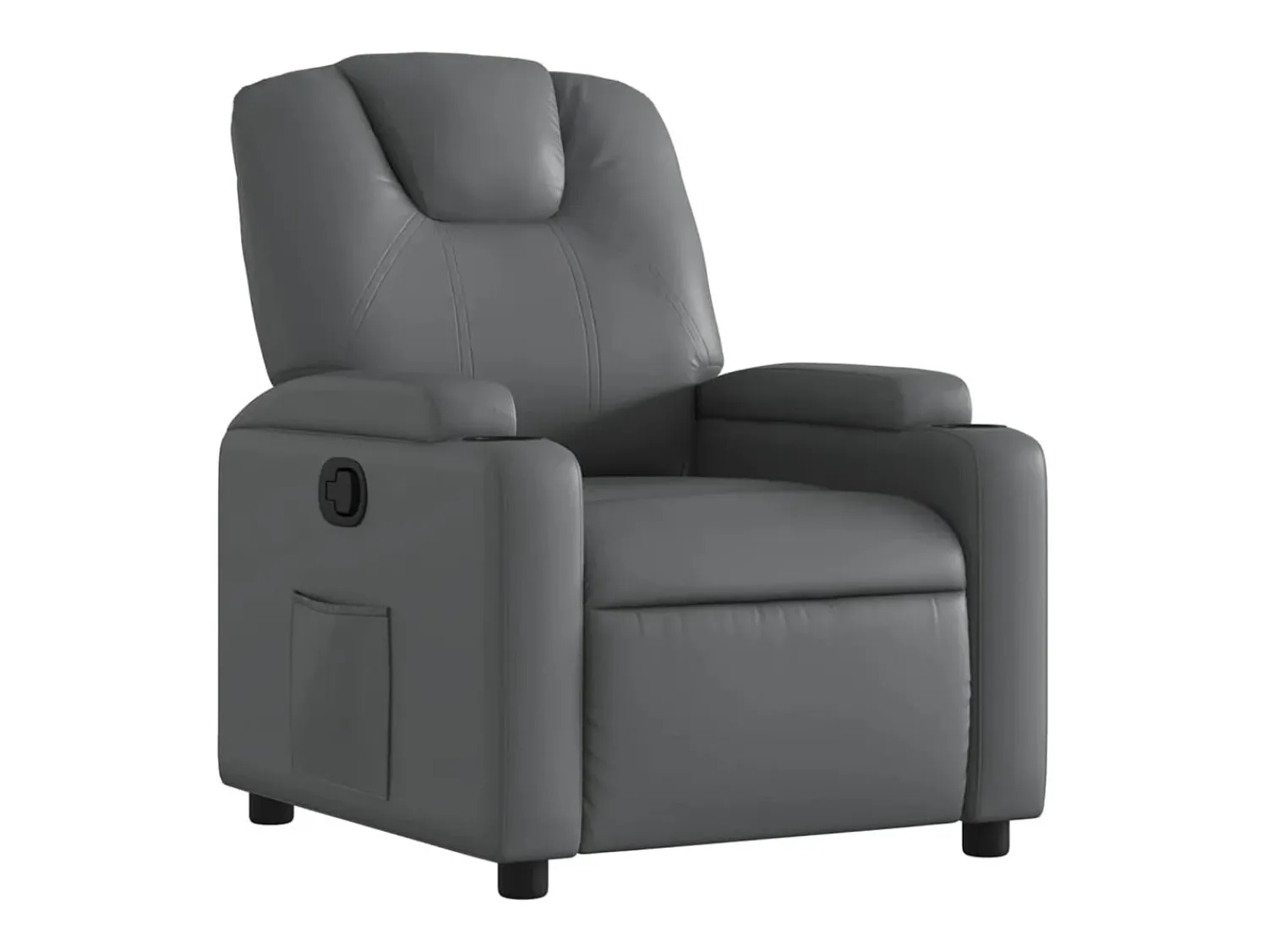 Poltrona* Poltrona reclinável couro artificial PT528033 Cinzento