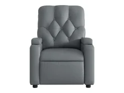 Poltrona| Poltrona reclinável couro artificial SHL968204 Cinzento