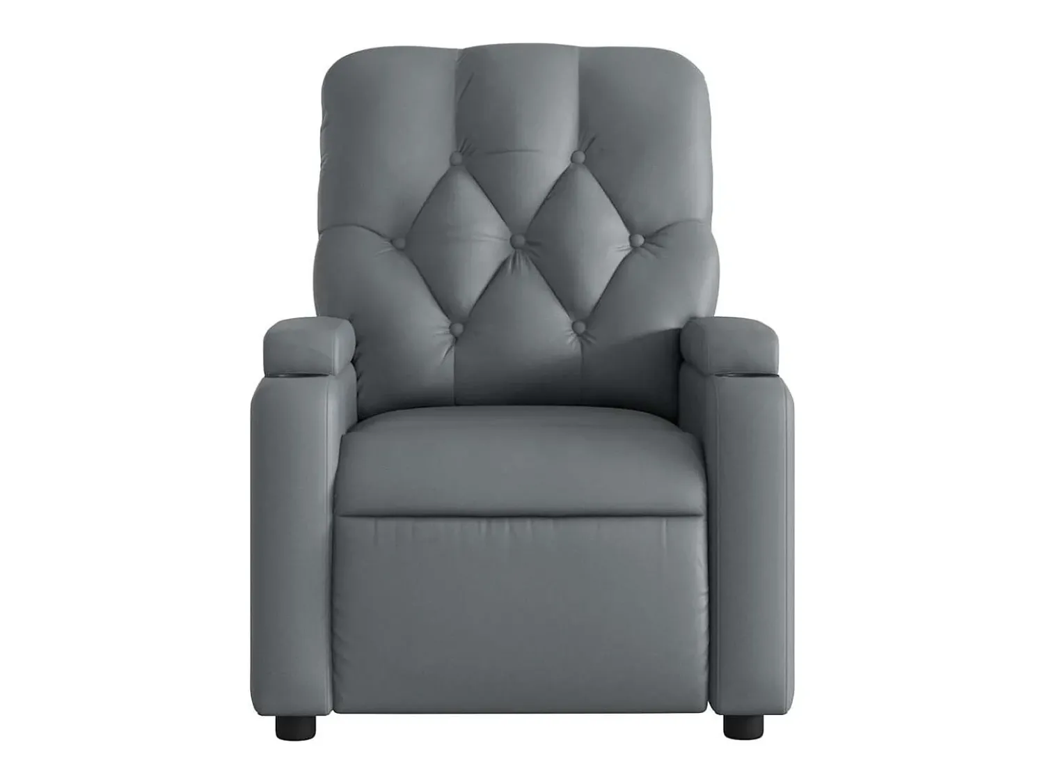Poltrona| Poltrona reclinável couro artificial SHL968204 Cinzento