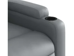 Poltrona| Poltrona reclinável couro artificial SHL968204 Cinzento