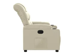Poltrona| Poltrona reclinável couro artificial cor SHL292080 Creme