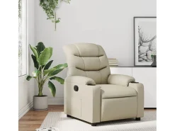 Poltrona| Poltrona reclinável couro artificial cor SHL292080 Creme
