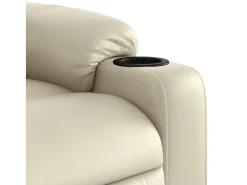 Poltrona| Poltrona reclinável couro artificial cor SHL292080 Creme