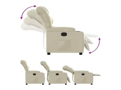 Poltrona| Poltrona reclinável couro artificial cor SHL292080 Creme