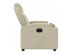 Poltrona* Poltrona reclinável couro artificial cor PT944563 Creme