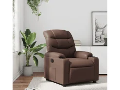Poltrona| Poltrona reclinável couro artificial SHL184928 Castanho