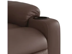 Poltrona| Poltrona reclinável couro artificial SHL184928 Castanho
