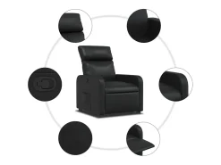 vidaxl Poltrona reclinável couro artificial^ Poltrona