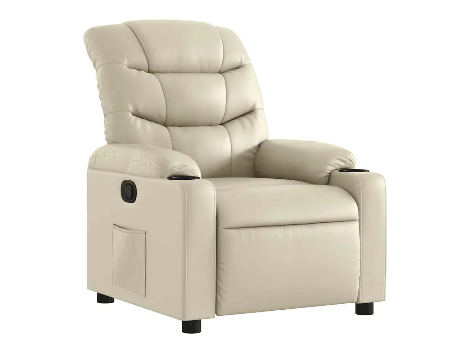 Discount Poltrona reclinável couro artificial cor PT155246 Creme