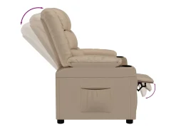 Best Poltrona reclinável couro artificial cor cappuccino SHL864790 Castanho