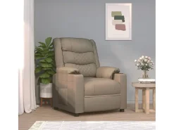 Best Poltrona reclinável couro artificial cor cappuccino SHL864790 Castanho