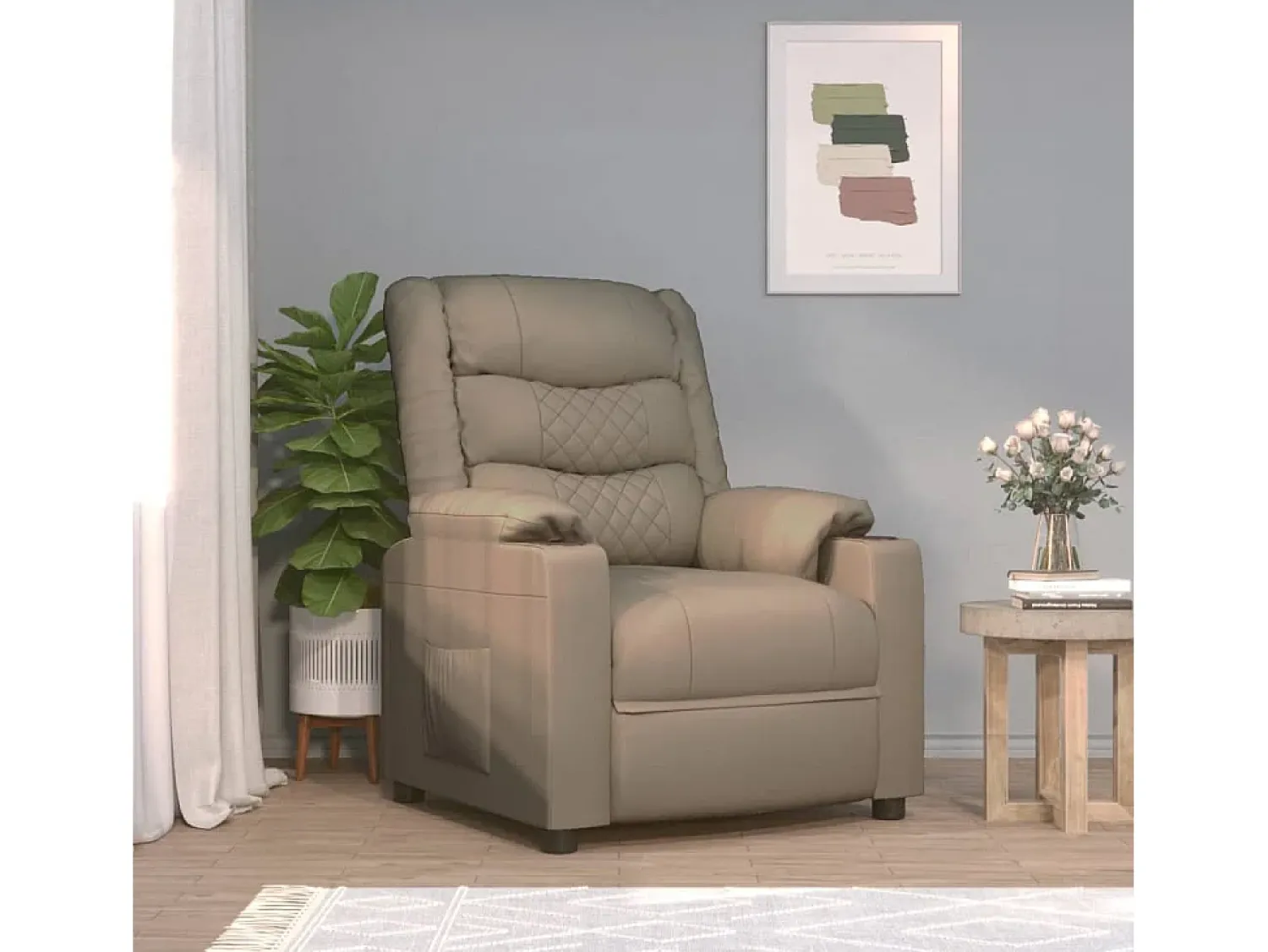 Best Poltrona reclinável couro artificial cor cappuccino SHL864790 Castanho