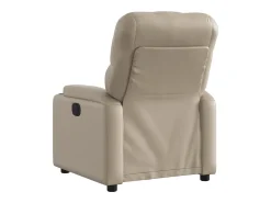 Poltrona reclinável couro artificial cor cappuccino SHL381344^ Poltrona