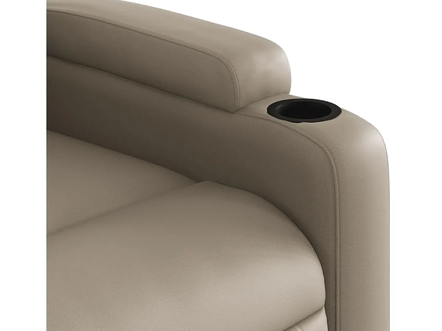 Poltrona reclinável couro artificial cor cappuccino SHL381344^ Poltrona